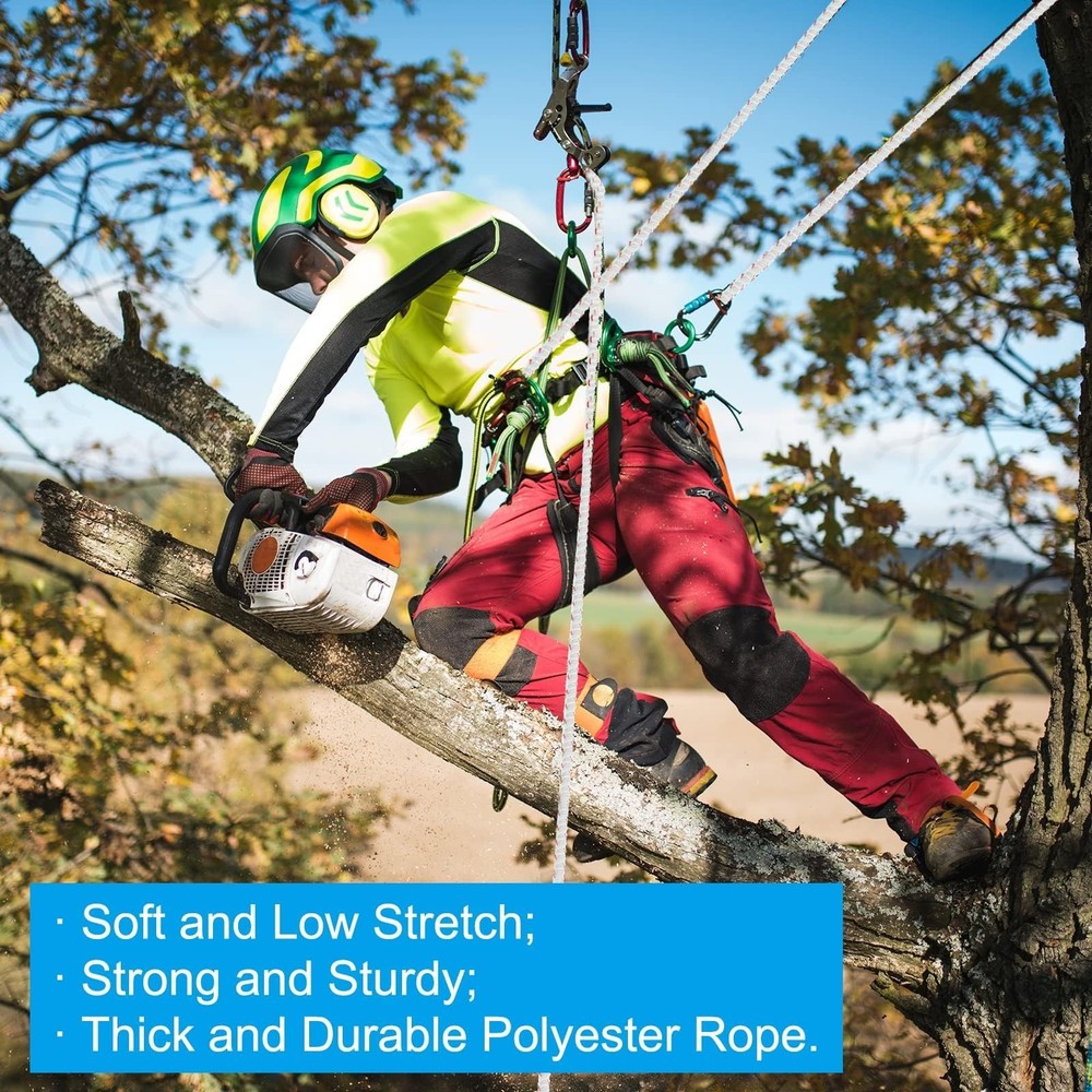 Arborist Bull Rope, High Strength Polyester Pulling and Multipurpose Rigging ...