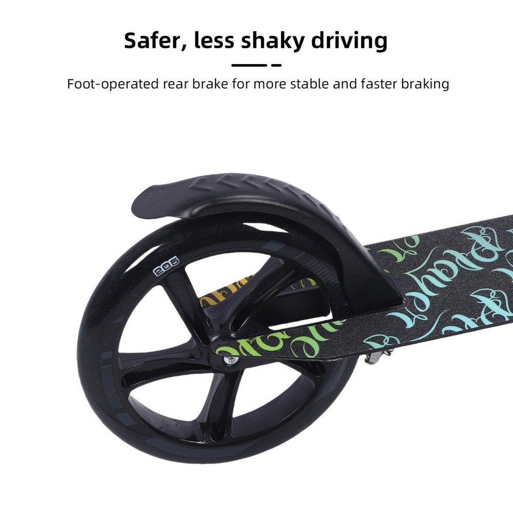 Scooter and Adults with Dual Brake System One Button Folding Adjustable Height