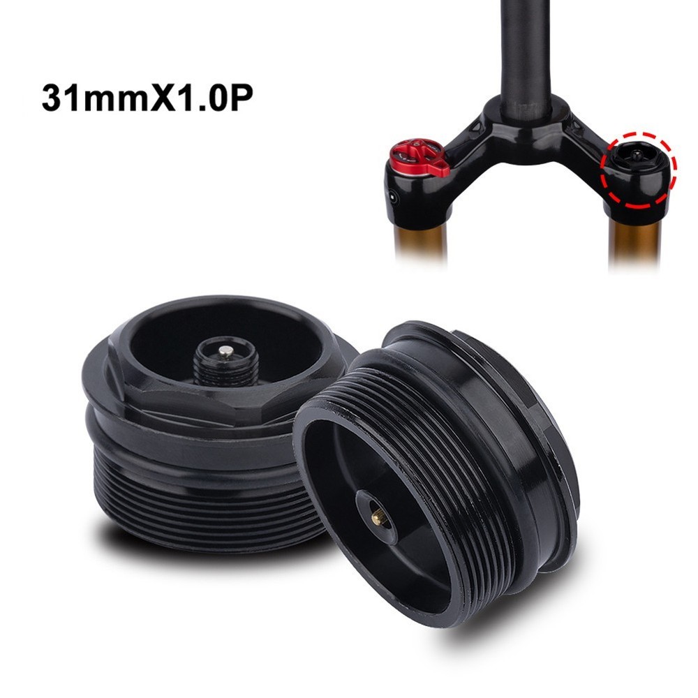 MTB Bike Front Fork Valve Nut Bicycle Air Fork Cap Assembly Thread 28.8xP1.0mm