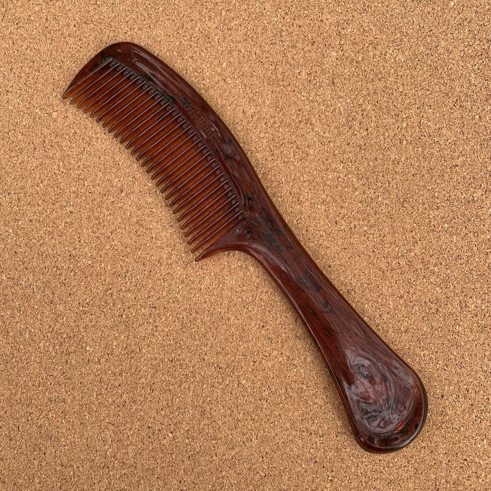 Vintage Wilhold Large Tortoise Shell Translucent Plastic Comb