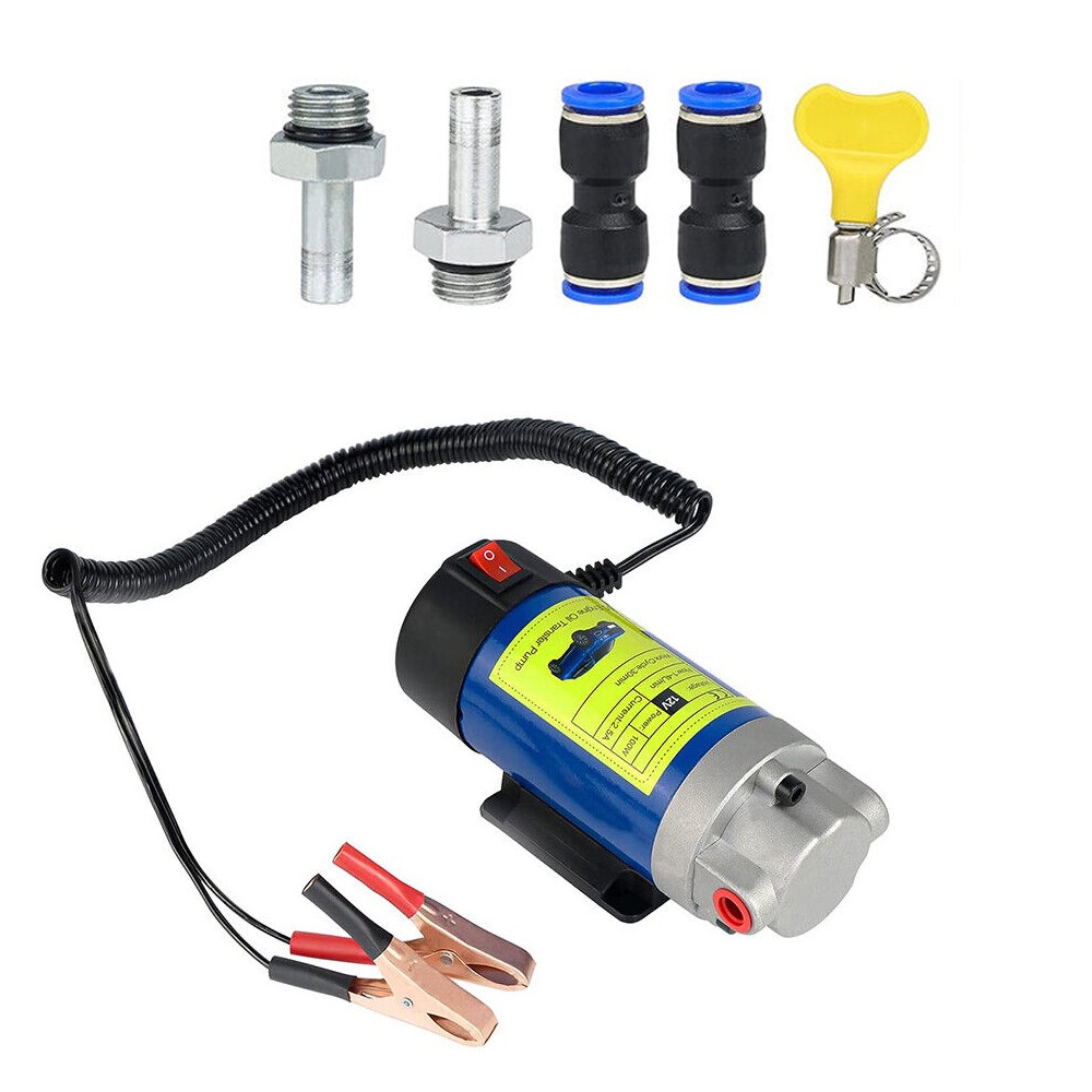 Electric Engine Oil Transfer Extractor Fluid Suction Pump Diesel Siphon Kit 🟠