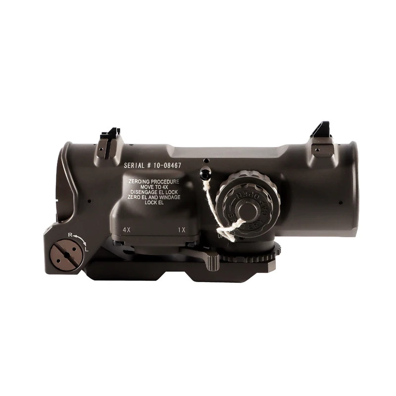 1x-4x Fixed Dual Purpose Rifle Scope Red illuminated Red Dot Sight for Rifle
