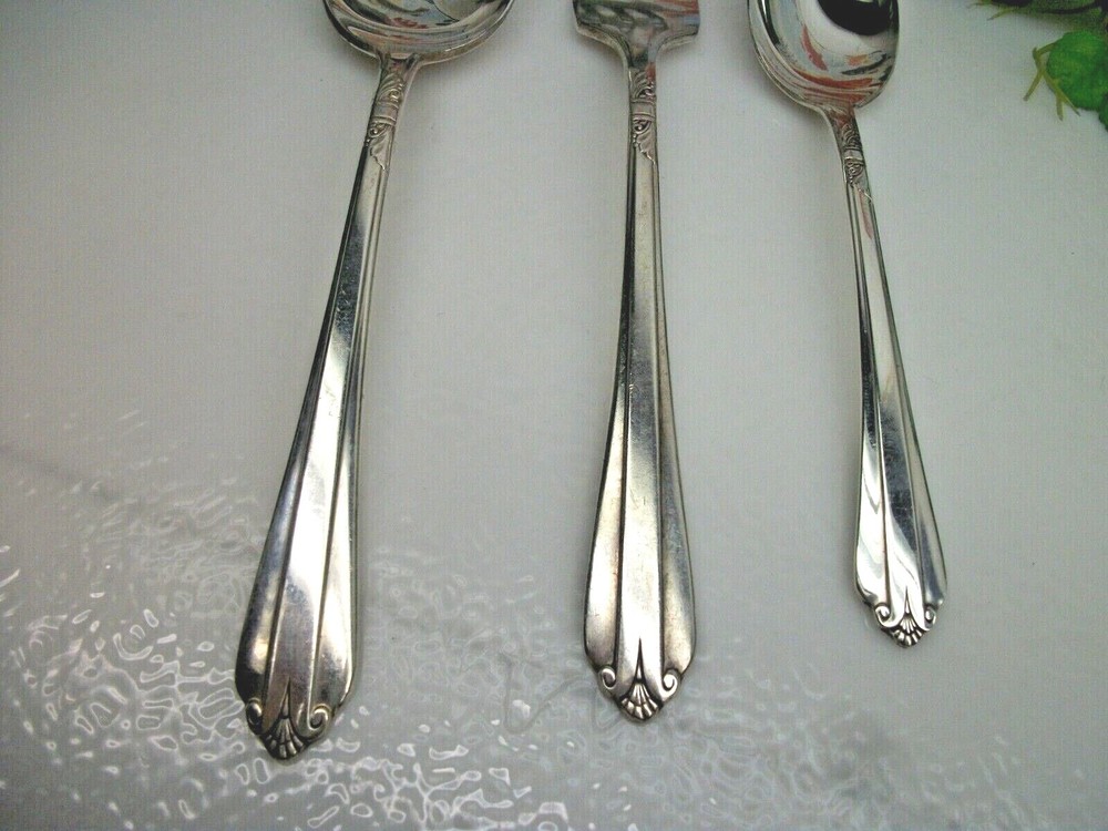 International STARLIGHT Silverplate Dinner Fork Place Spoon & Teaspoon 1939