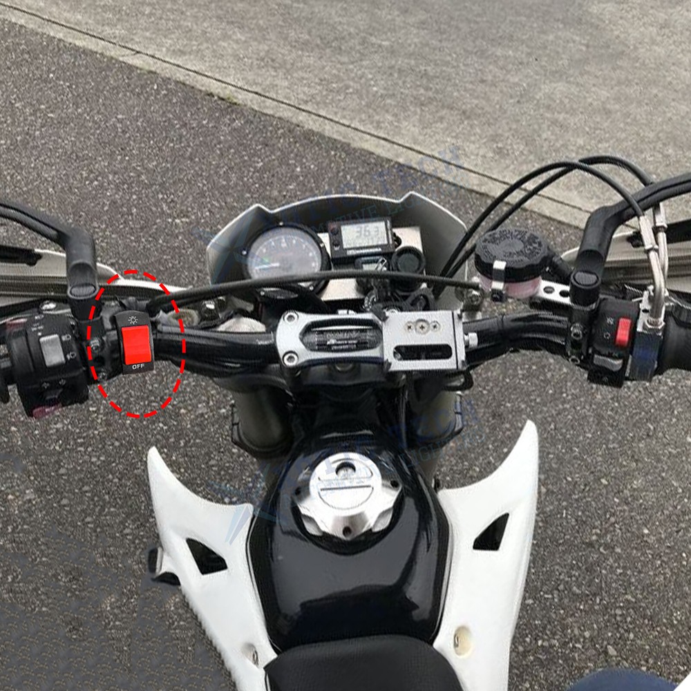 7/8inch Motorcycle Handlebar Switch Control Mount LED Headlight On/Off Button