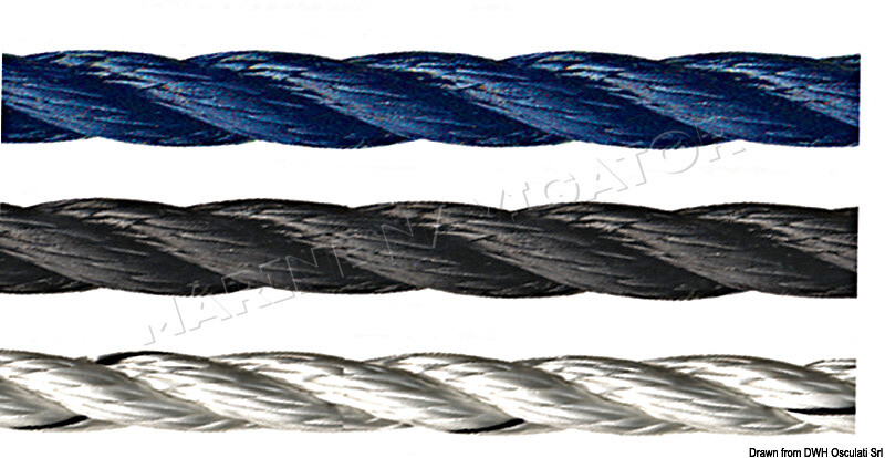 MARLOW polyester mooring line blue 24 mm