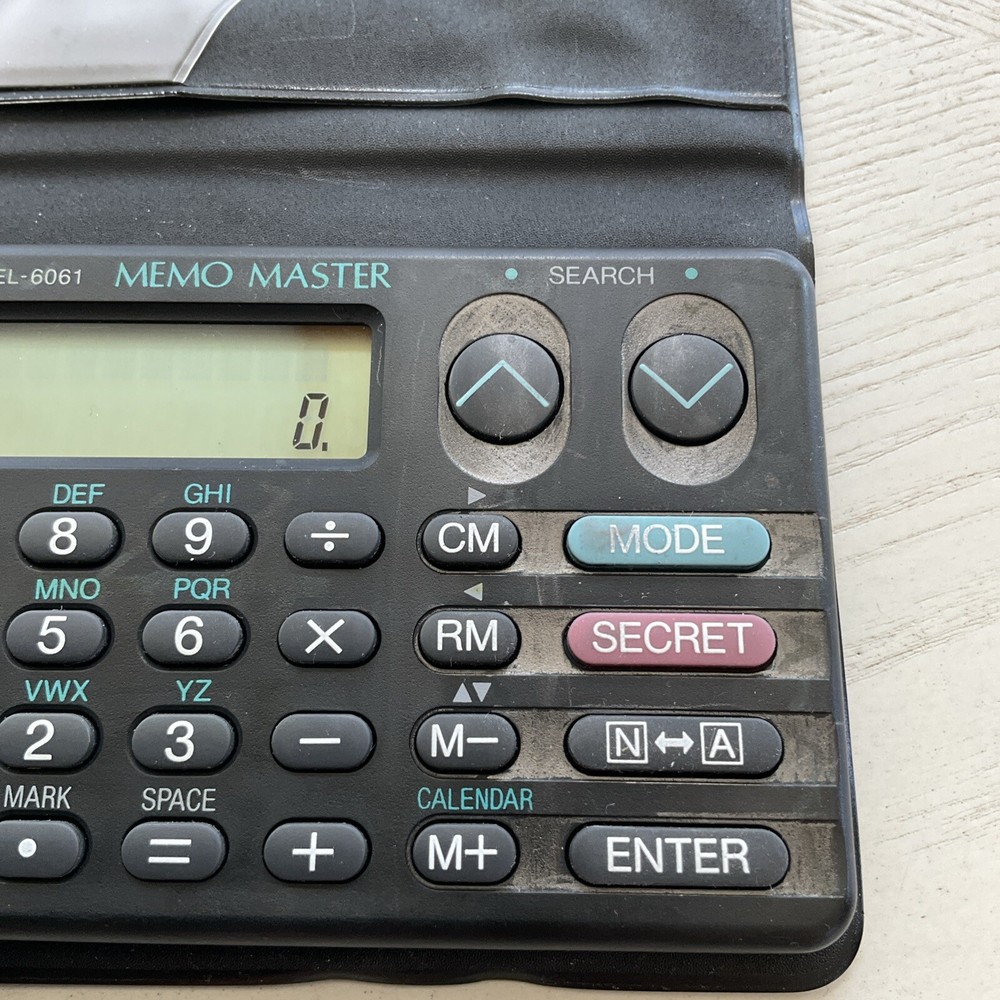 VTG SHARP EL-6061 Memo Master Electronic Organizer Classic Pocket Calculator