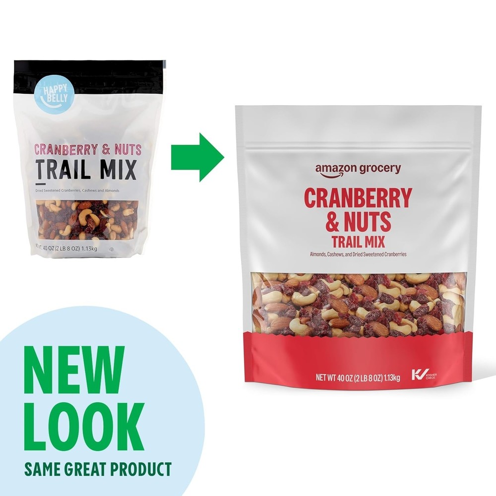 Amazon Grocery's 40 Oz Cranberry & Nuts Trail Mix - Versatile Snack Delight