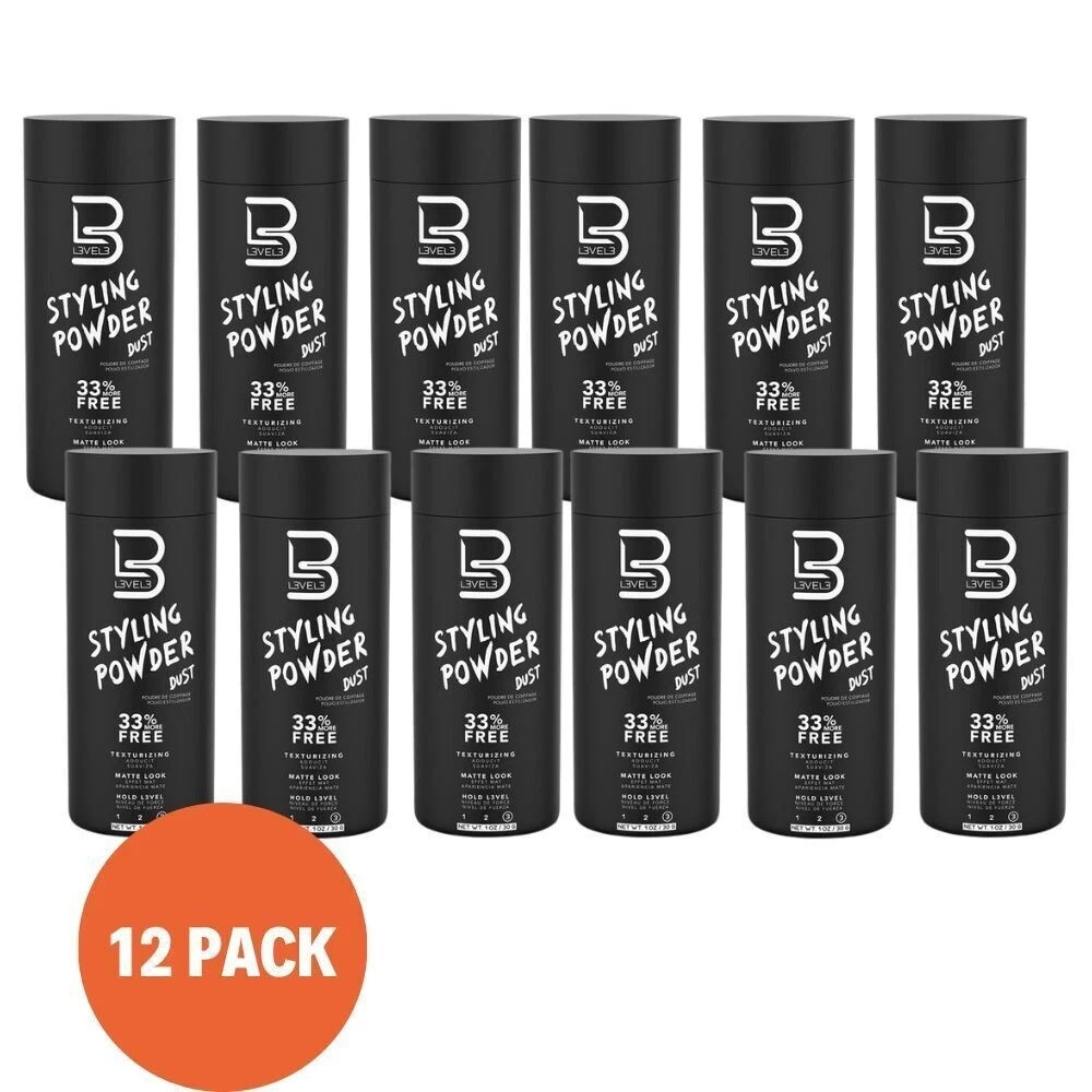 L3VEL3 Styling Powder Dust Texturizing Matte Look Hold Level 3 | 12 PACK - case