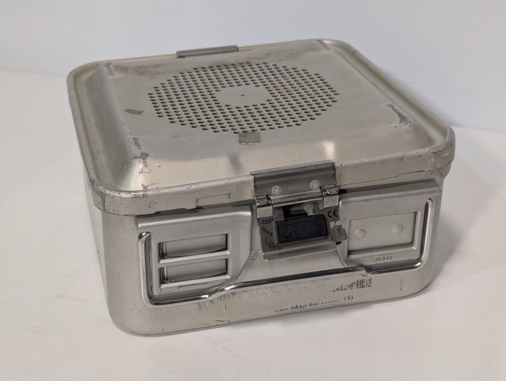 Aesculap JK341 SterilContainer Half Size Sterilization Case, Aluminum