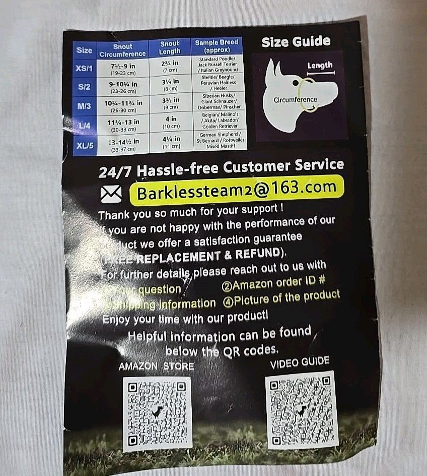 BARKLESS BASKET DOG MUZZLE LARGE