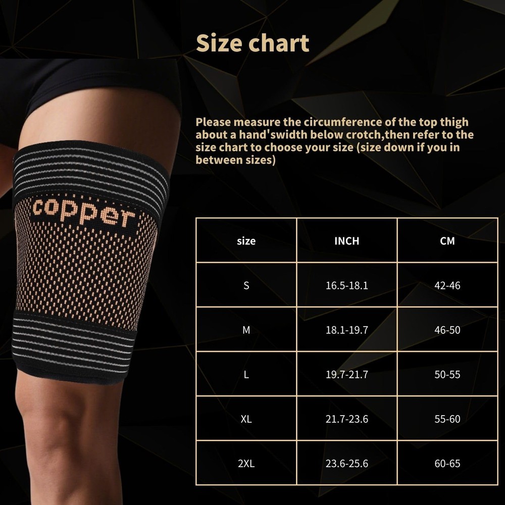 Kyopyno Hamstring Compression Sleeves Copper Infused Support for Running Recover