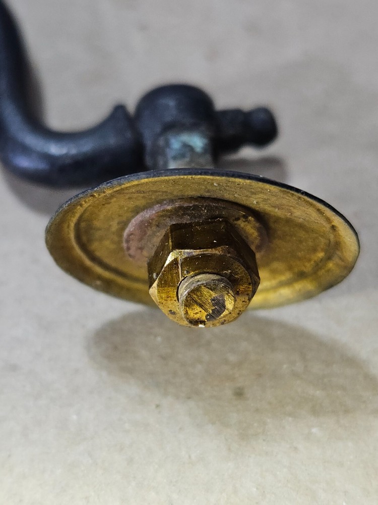 Antique Brass Handle for Microscope Box with Washers and Nuts