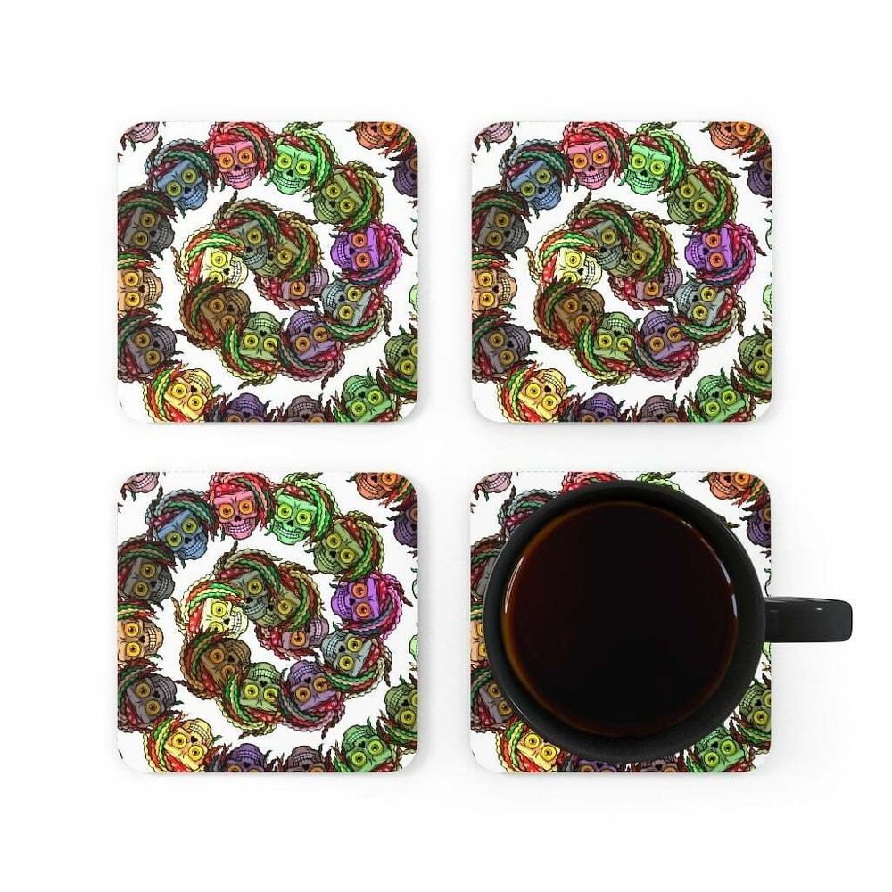 Mizter Bonezz Corkwood Coaster Set