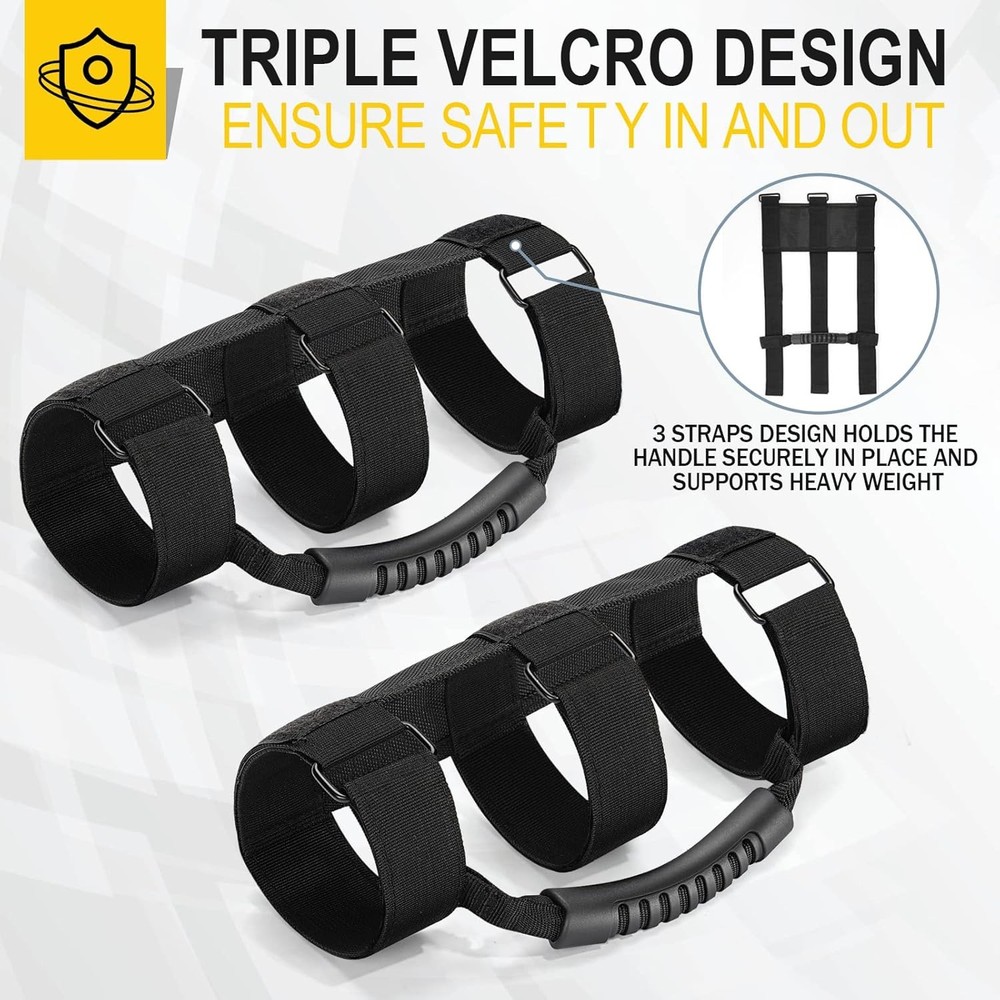 2 Pack Grab Handle Set Comp Size: 2Style: Rubber handle (Standard)Color: Black