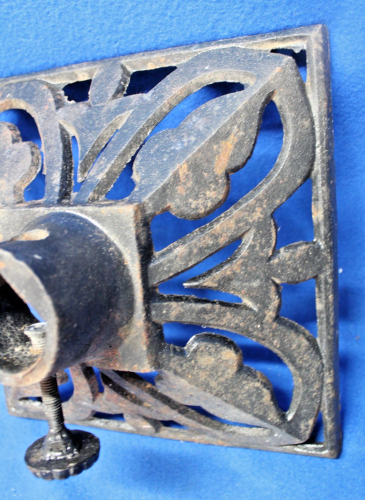 Cast Iron Flagpole Metal Base 9" square