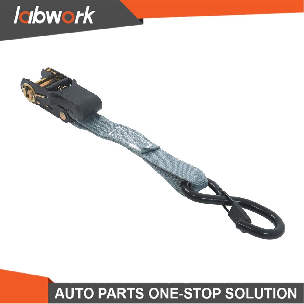 Labwork 4 Pack Ratchet Tie Down Straps 1" x 15 FT Break Strength 2200lbs - Grey