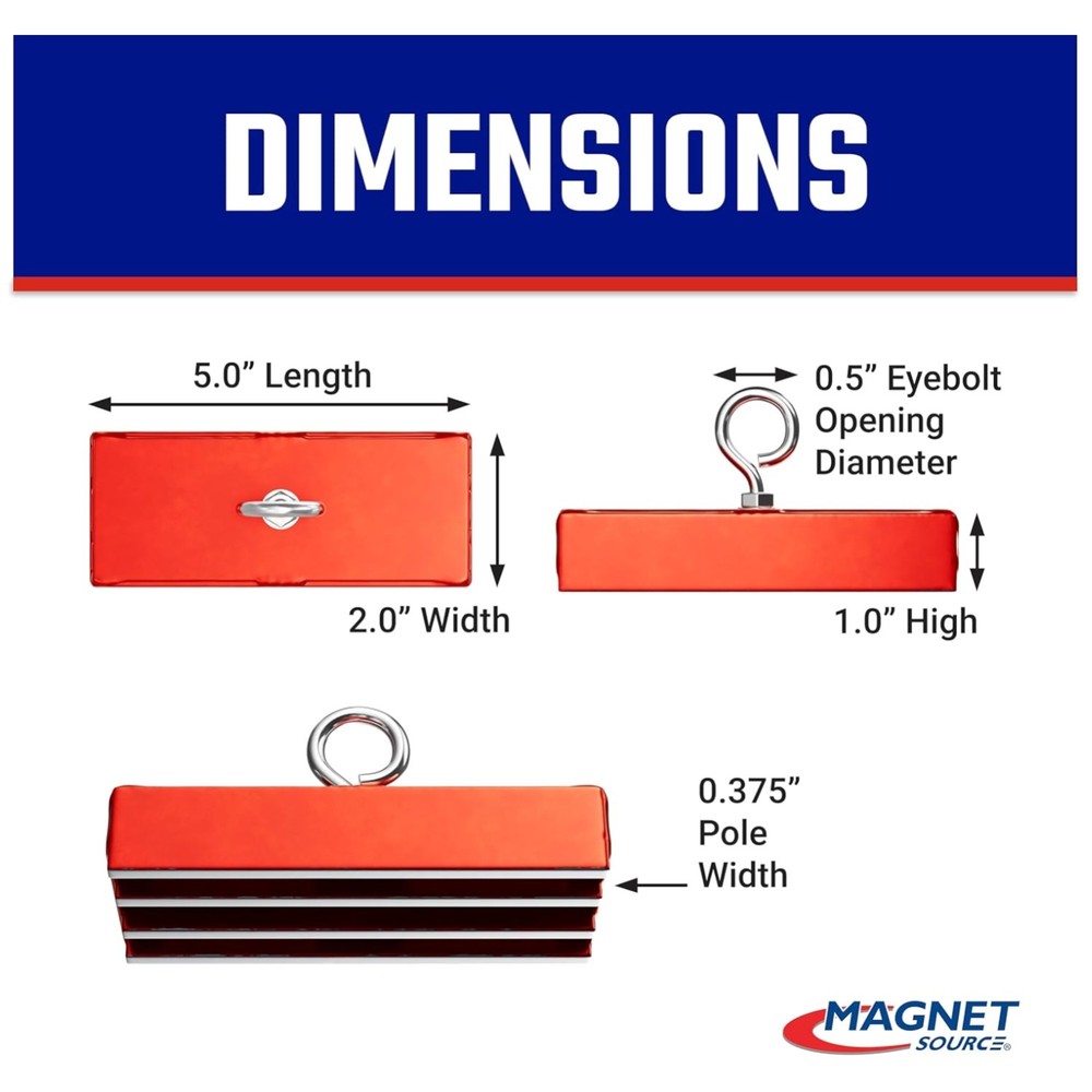 Heavy-Duty 150lb Pull Fishing Magnet