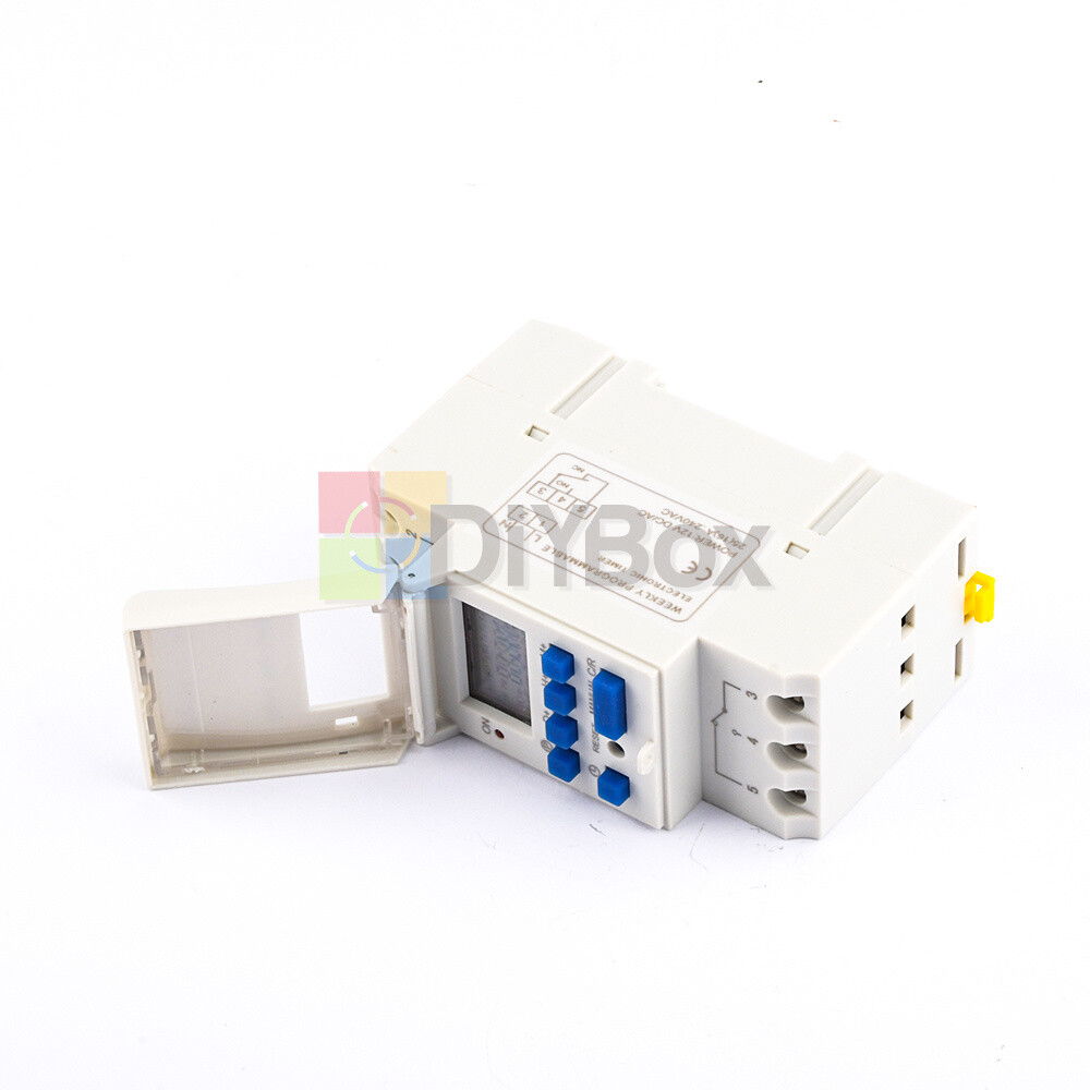Digital LCD DIN Programmable Weekly Rail Timer 12V/24V/220V Time Relay Switch
