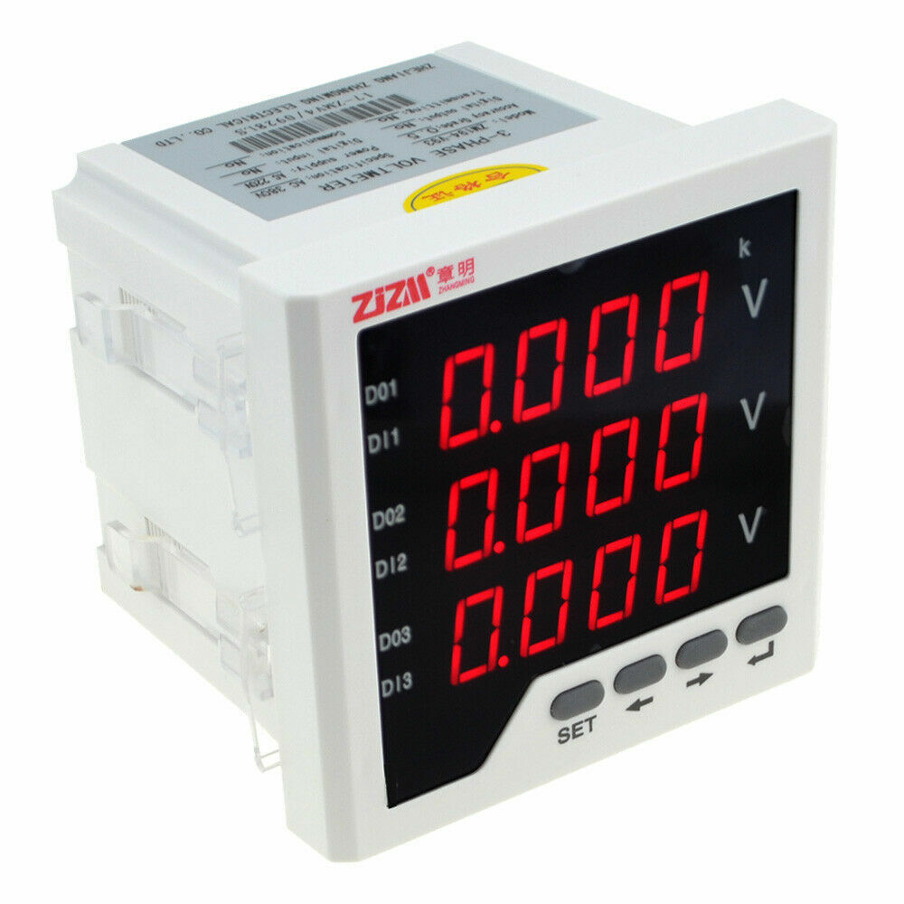96x96mm Three-phase AC Voltage Meter Intelligent Digital Display Voltmeter