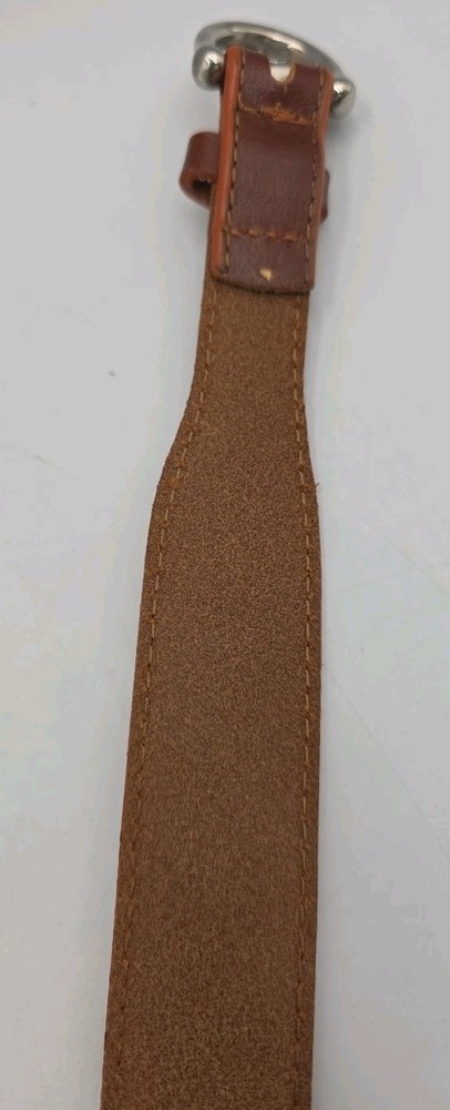 LOOP LEATHER CO. Brown Leather Womens Belt Size M 83cm