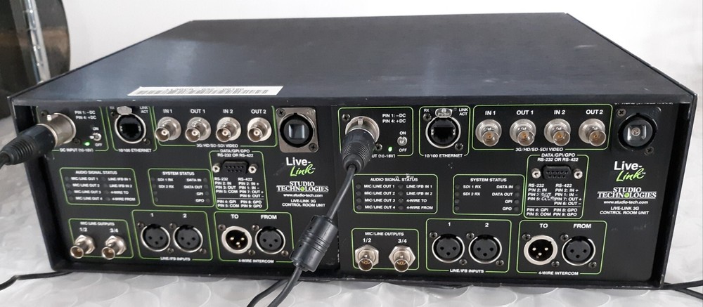 Pair of Studio Technologies LL3GCR-032 Control Room Unit NO AC & Ears *TESTED*