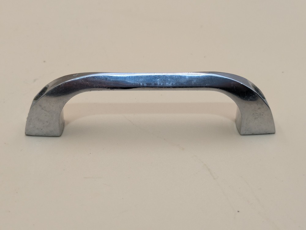 Pair Vintage Surrey Ware Mid Century Kitchen Cabinet Drawer Pull Handle Chrome