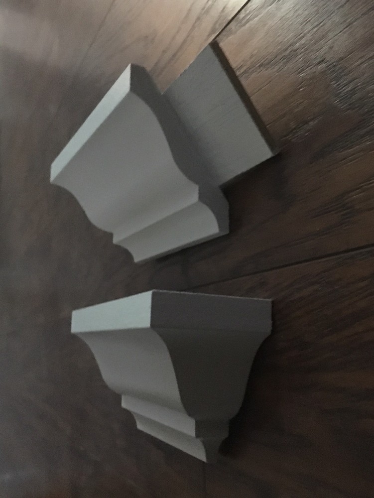 Crown Molding Corner End returns For 3 5/8” Transition made from wood 2 pack