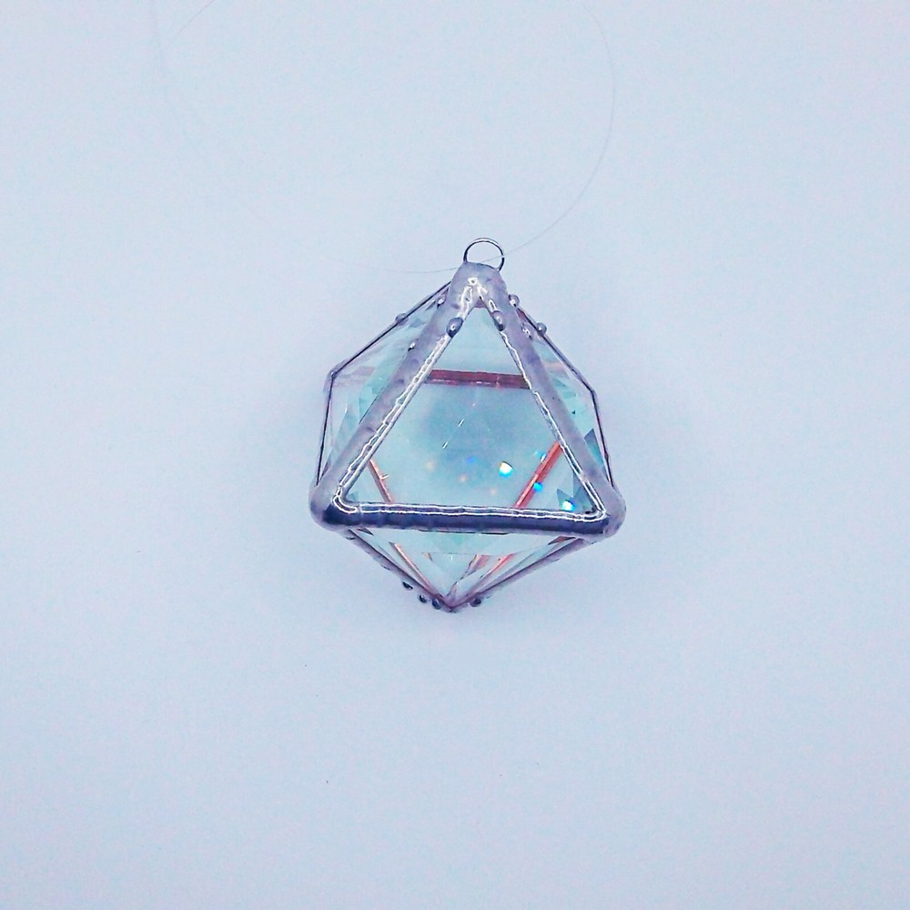 Octahedron Rainbow Water Prism (4")