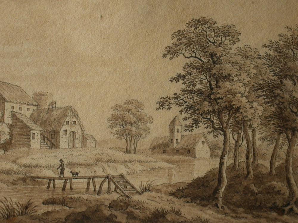 Village landscape Anonymous around 1780-1800