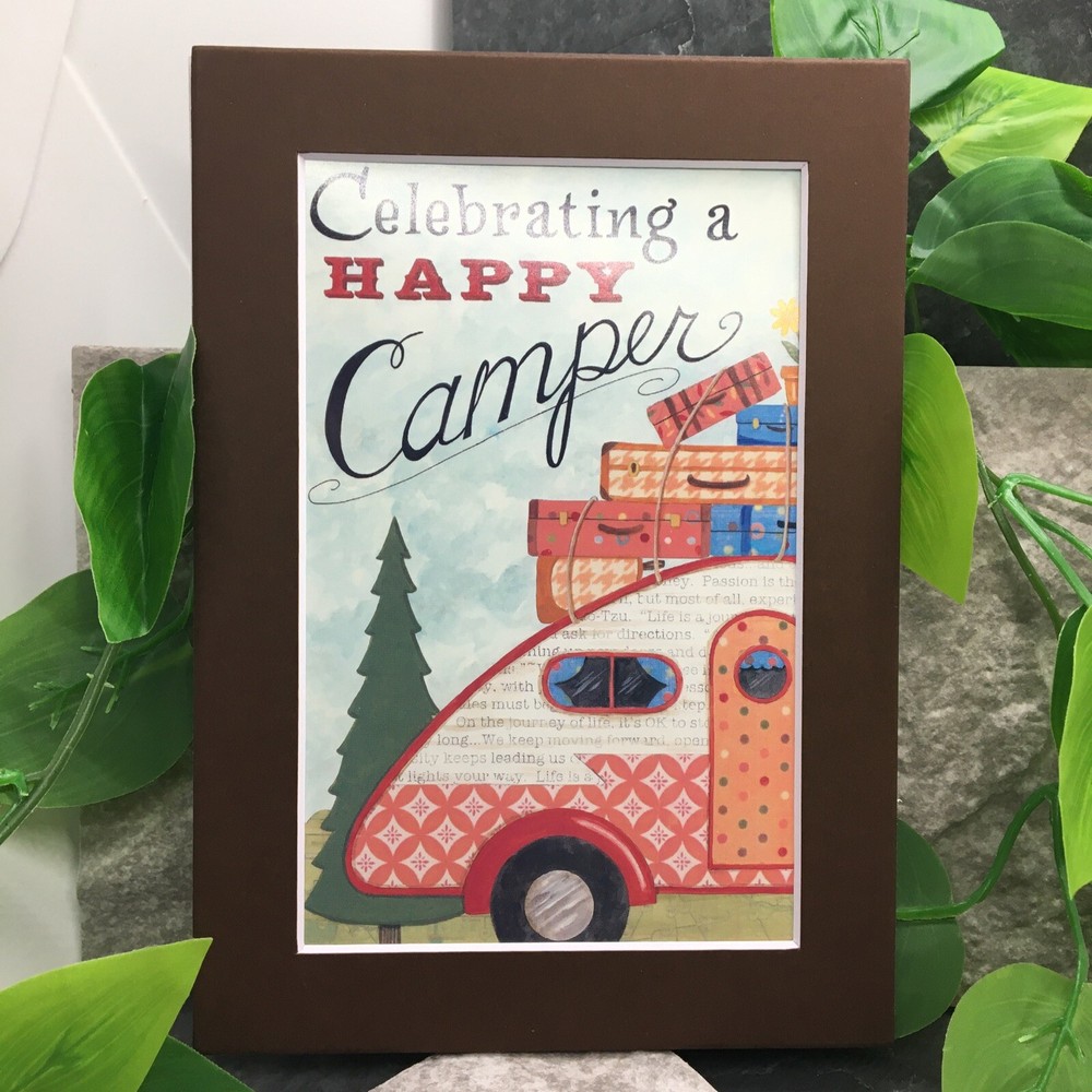 New Handmade 5x7 (Matted ) Explore Camping Outdoors Free Ship 509