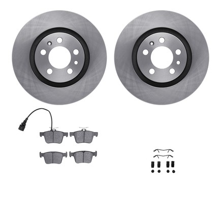 Disc Brake Kit-Rotors with 5000 Advanced Brake Pads includes Hardware DFC