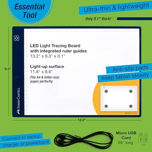 LED Light Tracing Board: Adjustable Light Up Drawing Board, LED Drawing Pad,