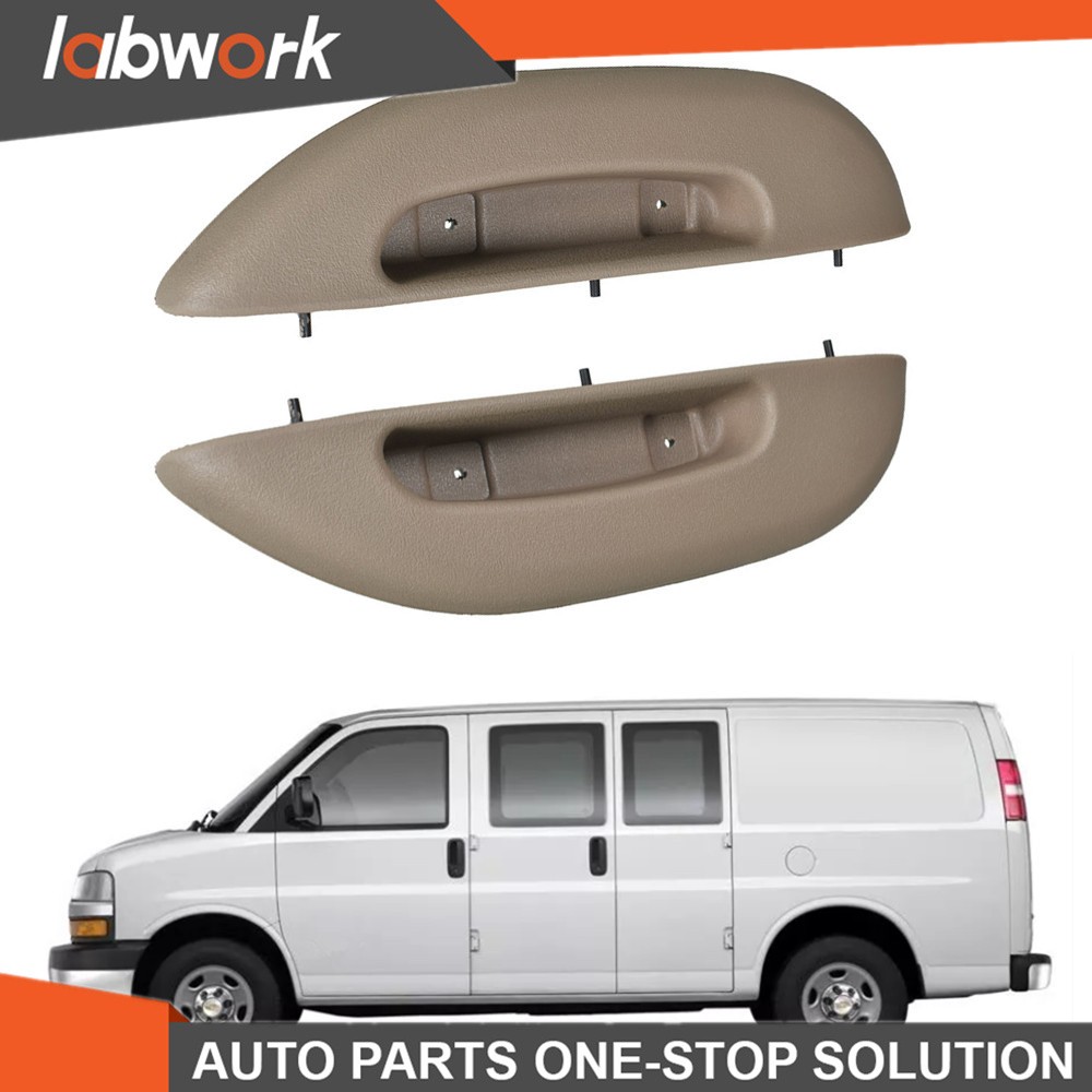Labwork Pair Front LH+RH Interior Door Armrest For 1996-2002 Chevy Express Tan