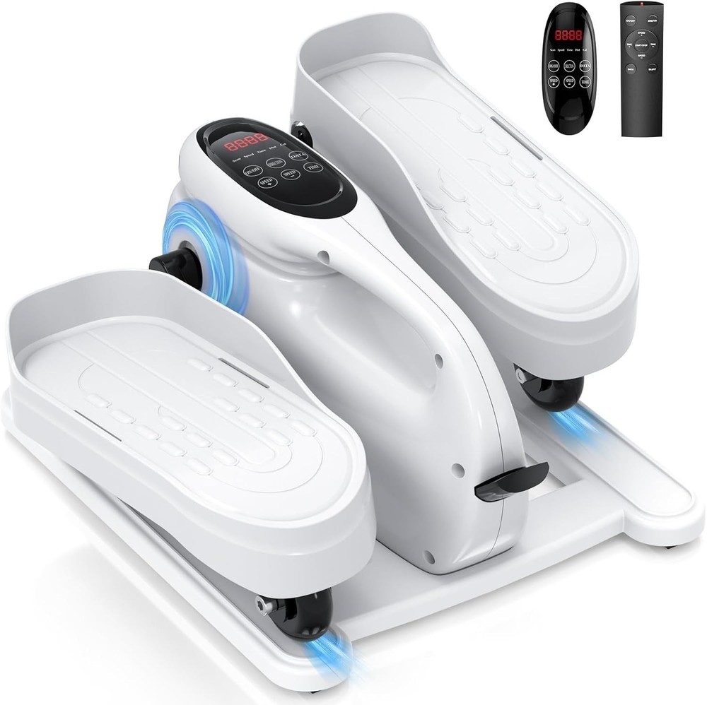 Under Desk Mini Elliptical Machine Senior Leg Exerciser with Remote Control