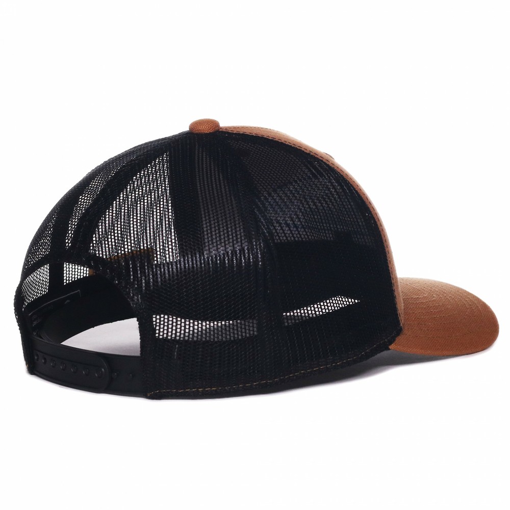 Ford Logo Raised Stitched Patch Pre-Curved Adjustable Trucker Hat Brown