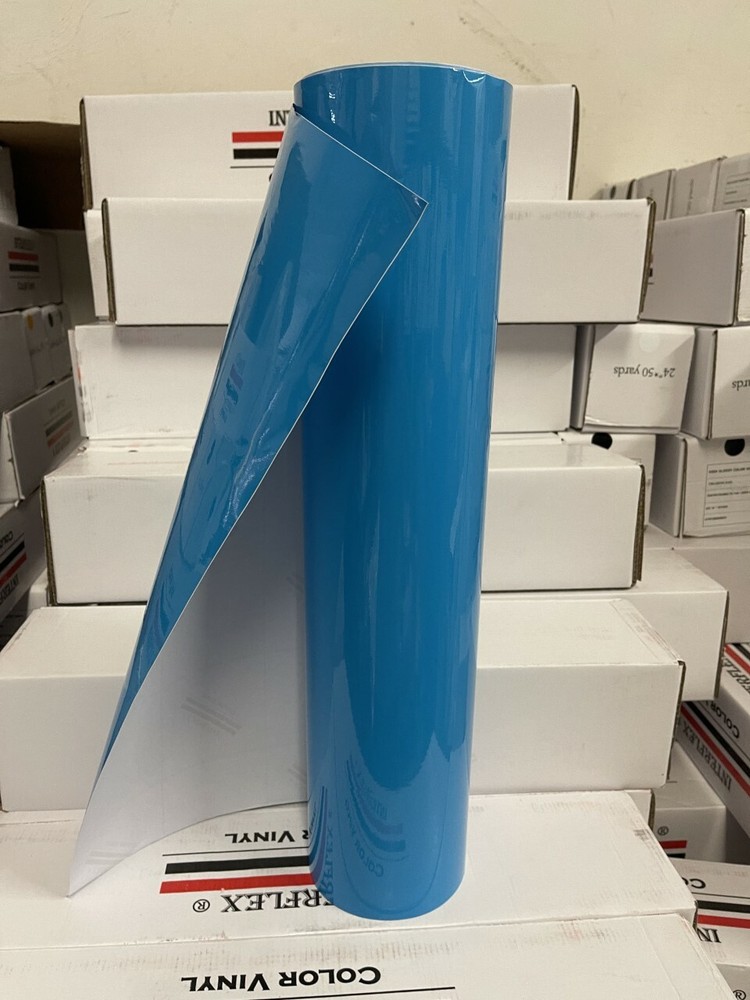 1 Roll Light Blue Glossy Vinyl 12 " x 50 yards (150 Feet ) Plotter interflex®