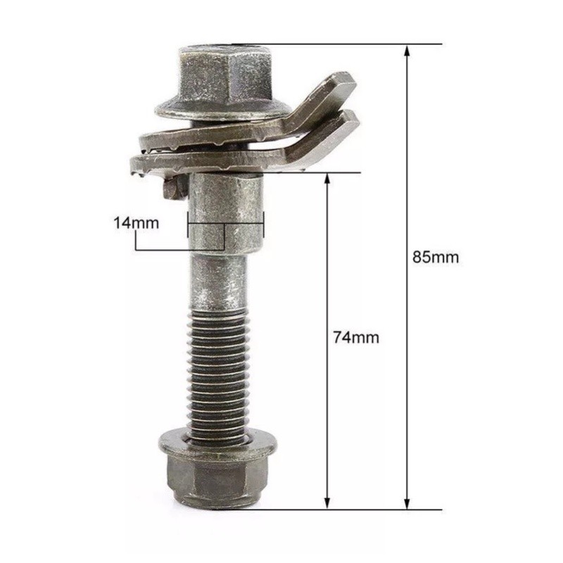 4Pcs 14mm Camber Correction Kit Front Wheel Alignment Adjustable Cam Bolts Set