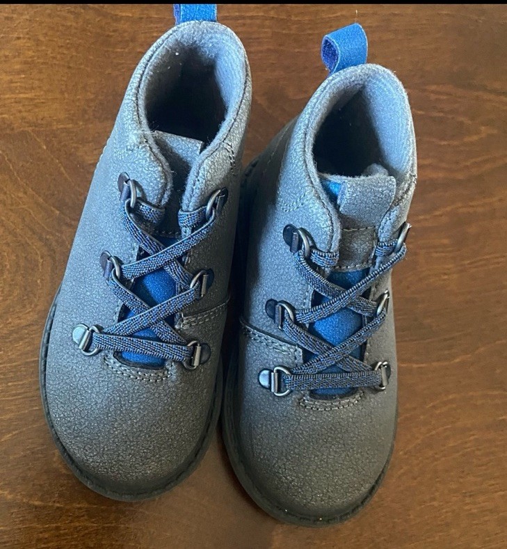 CARTER'S Tug & Go Boots - Gray Blue - Kids Size 5 -