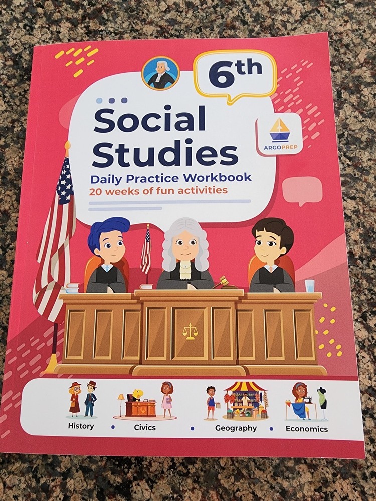 Argo Prep Social Studies Workbook Grade 6