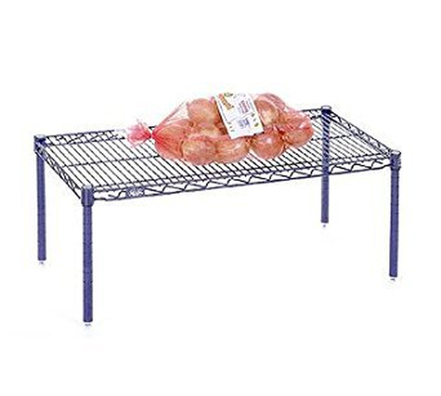 Commerical Wire Shelf Platform Dunnage Storage Rack, 24" X 24" X 14", Chrome