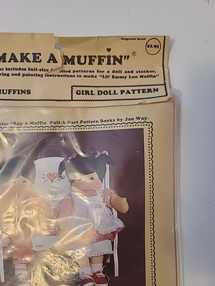 NIP Rag A Muffins - Make A Muffin - Emmy Lou & Corny - Doll Pattern