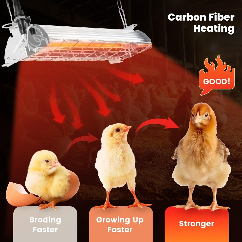 Brooder Heater for 30 Chicks Or Ducklings,7.86ft Cord Brooder Heating Plate &...