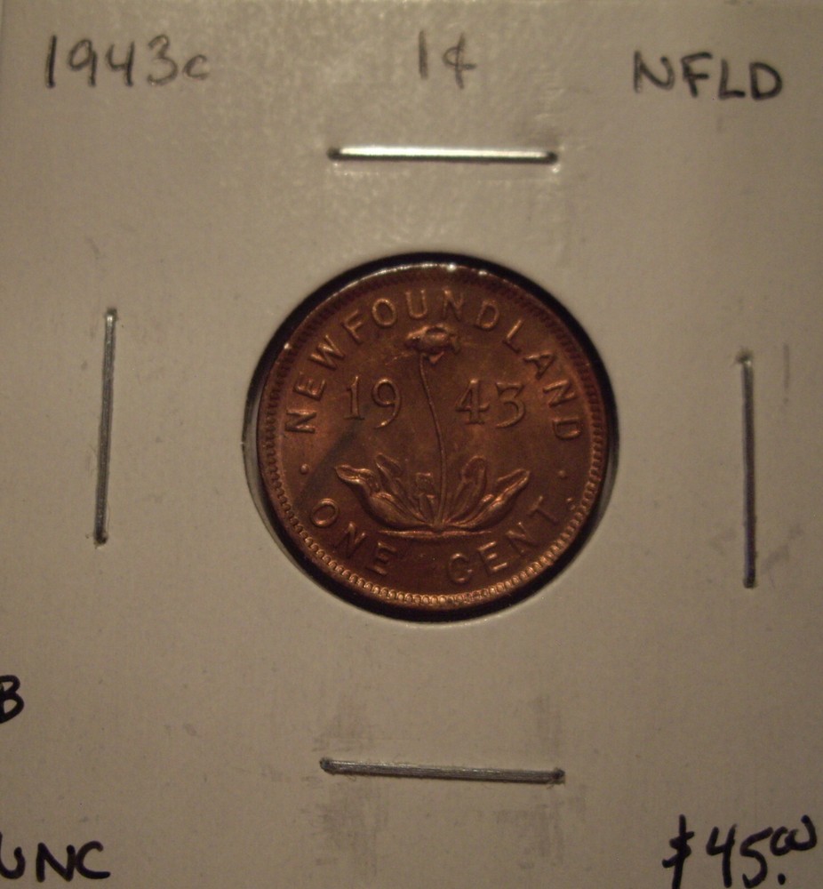 B Canada Newfoundland George VI 1943c Small Cent - Unc