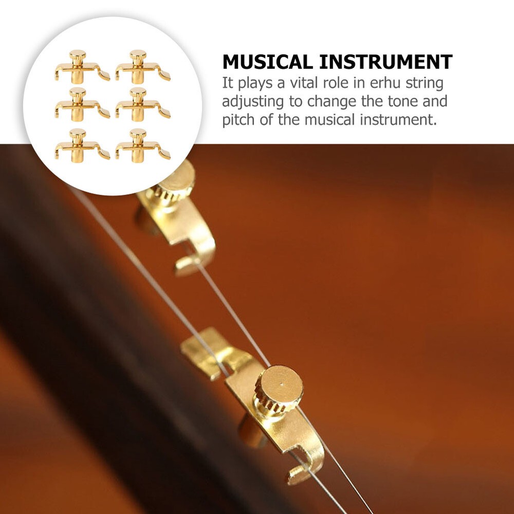 6pcs Erhu String Tuning Tools Instrument Chromatic Tuner Erhu String Winder