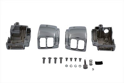 V-Twin 26-0796 Handlebar Switch Housing Kit Chrome