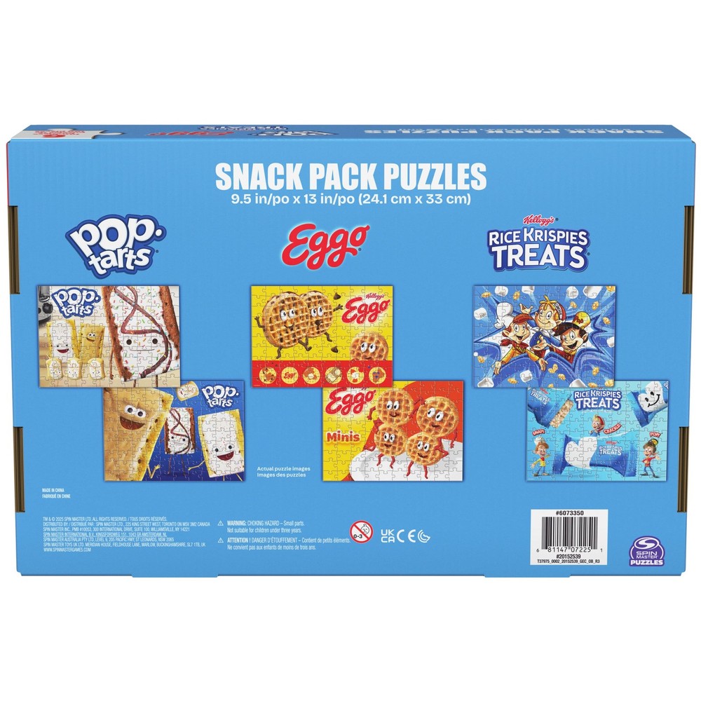 Spin Master Games, Snack Puzzles 6-Pack, 100 Pieces One Size, Multicolor