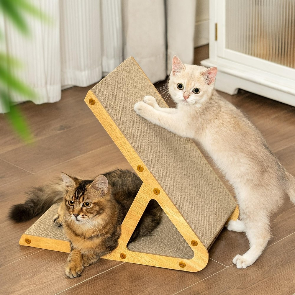 A-Frame Cat Scratcher Vertical & Horizontal Scratching pad for Multiple Cats,...