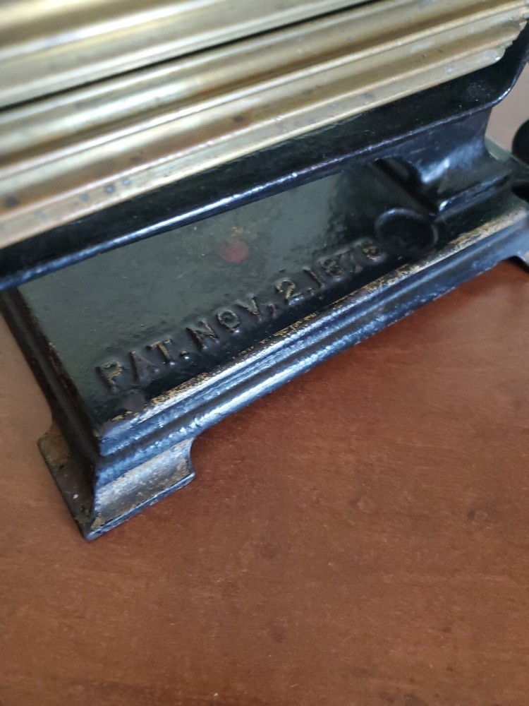 Antique EAGLE Fluting Cast Iron & Brass Wood Hand Crank Tool Machine