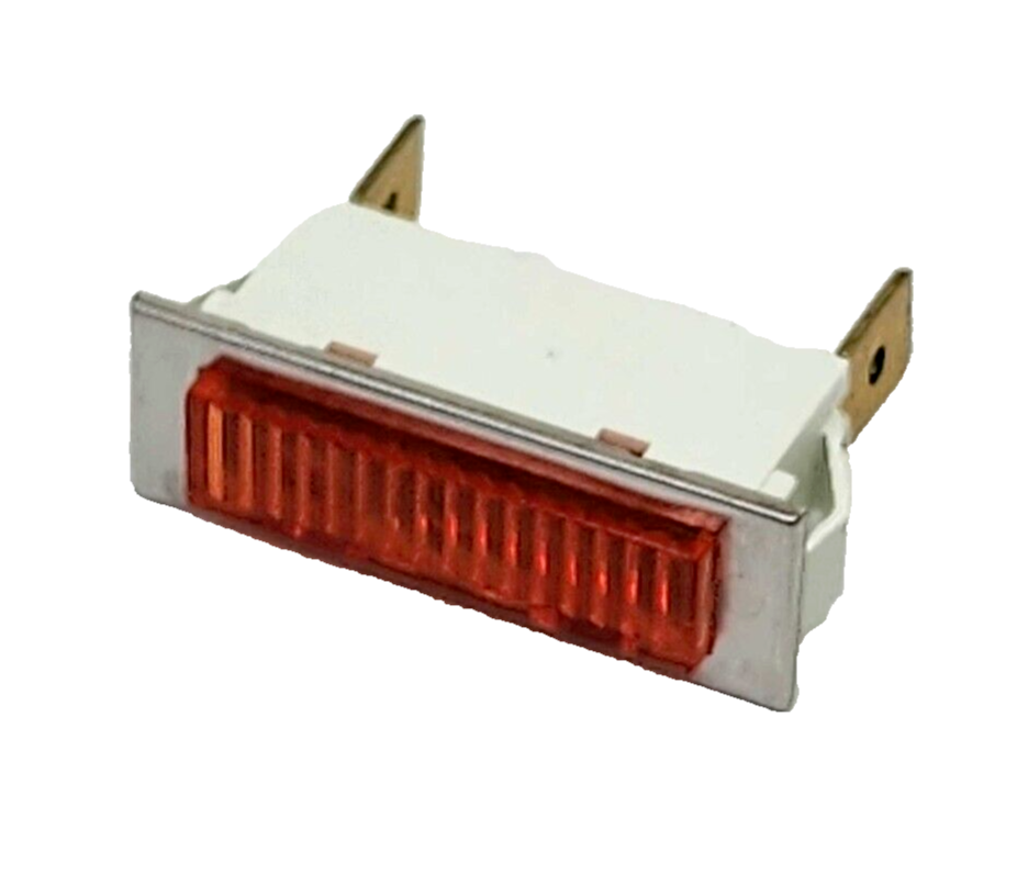 (1x) Solico - Amber - Rectangular Incandescent Indicator Light - .250" QC