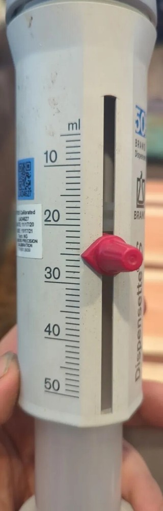 Brandtech Dispensette S Analog 1-50ml w/ Recirculating Valve